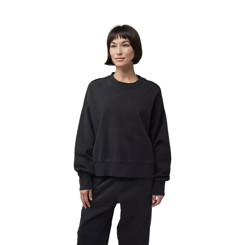 Fox Racing Womens Wordmark Oversized Crew Pullover